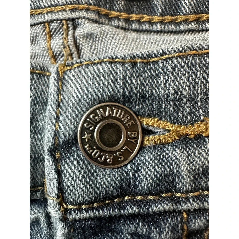 Signature by Levi Strauss & Co Jeans Mens 31x29 Gray SS1 Straight‎ Stretch Denim